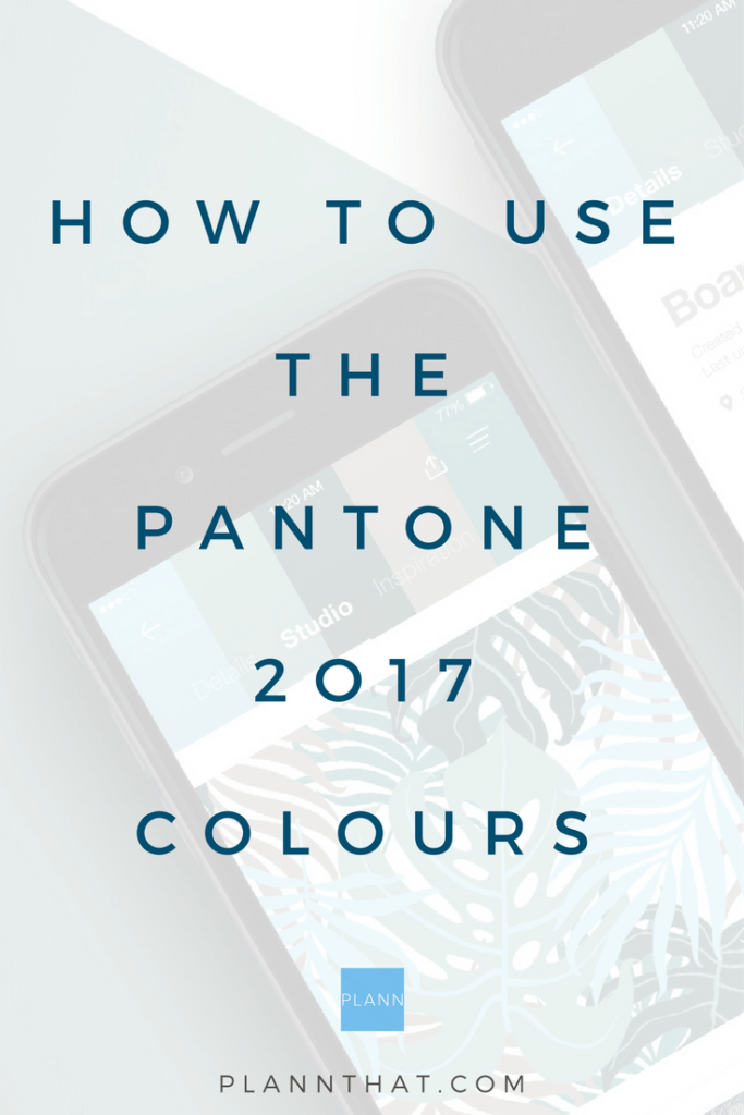 how to use the 2017 pantone colours