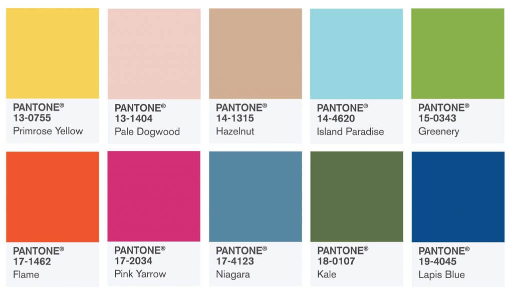 Pantone 2017 Colours