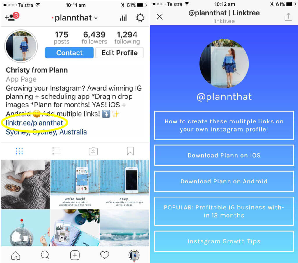 how to add multiple website links to instagram bio