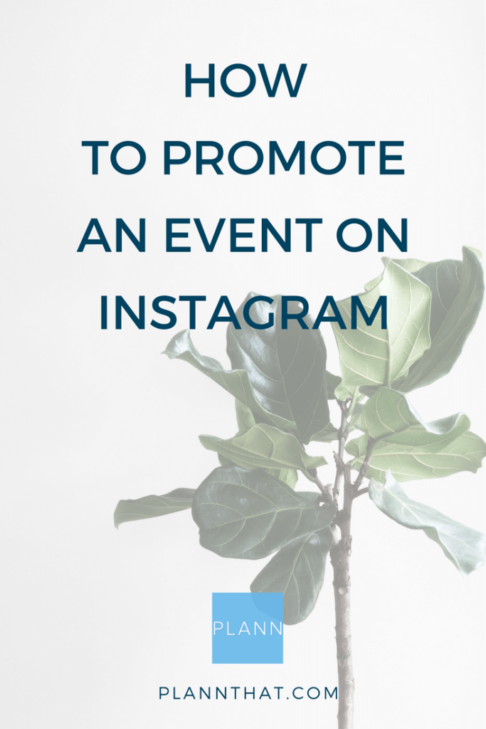 how to promote an event on instagram pinterest