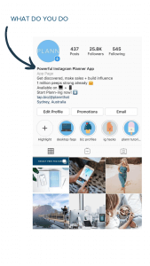 copy space for instagram bio