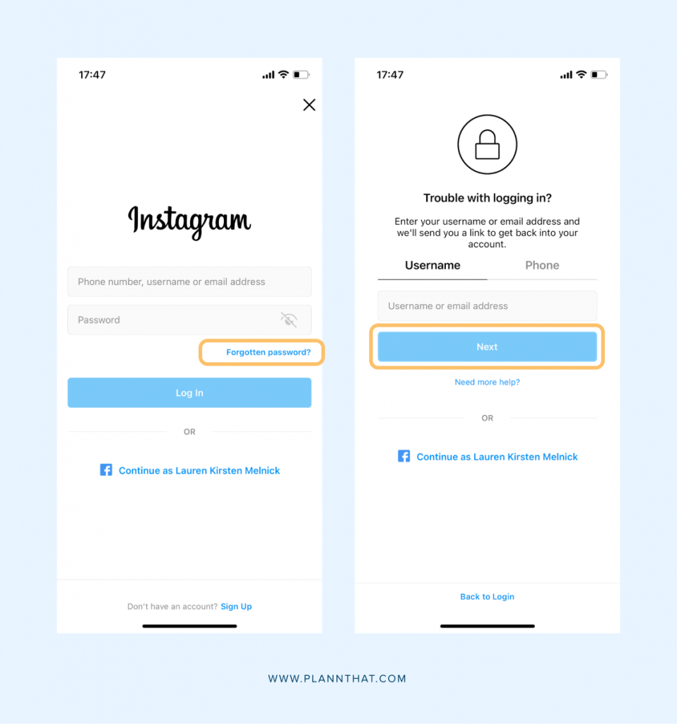 How To Reset Your Password On Instagram Www inf inet