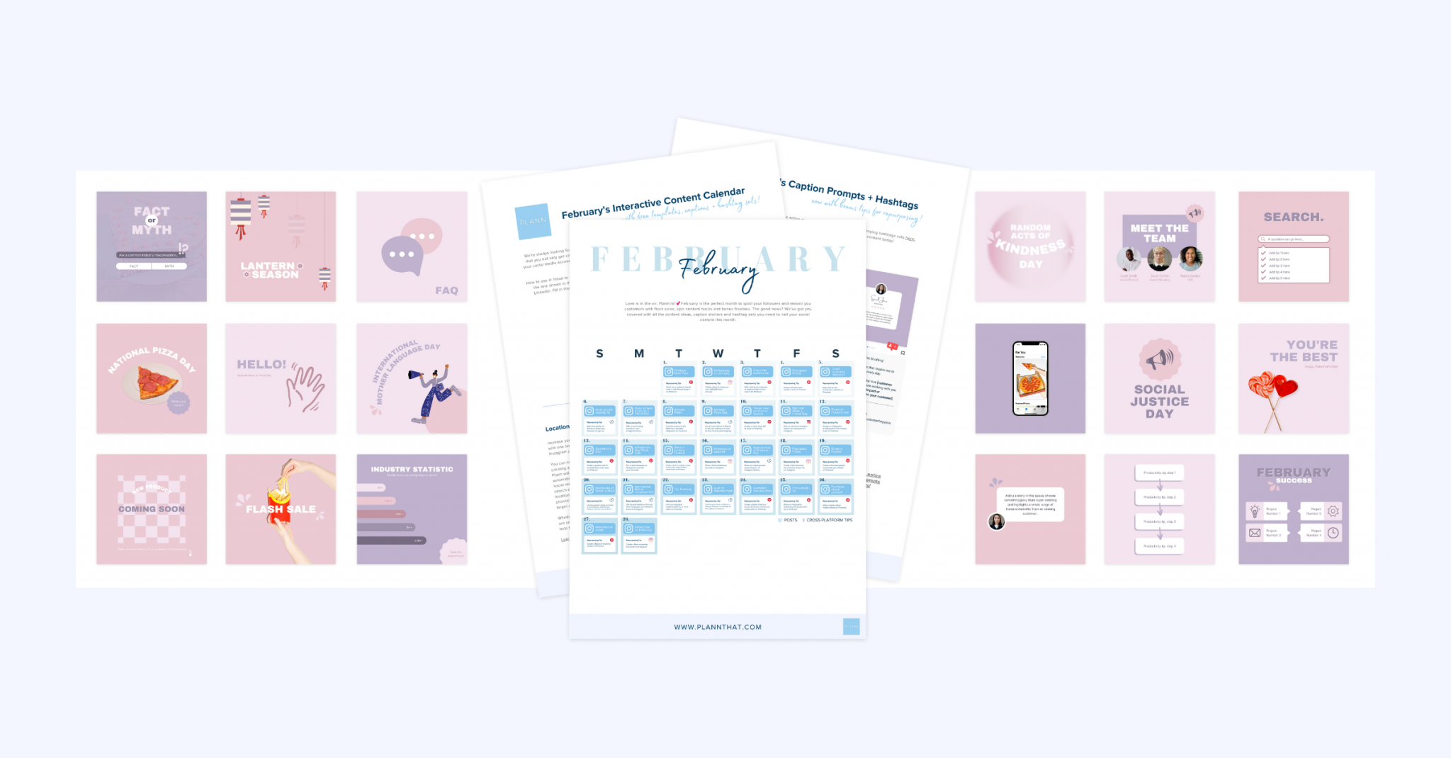 Spread The Love With Our FREE February Content Calendar Plannthat