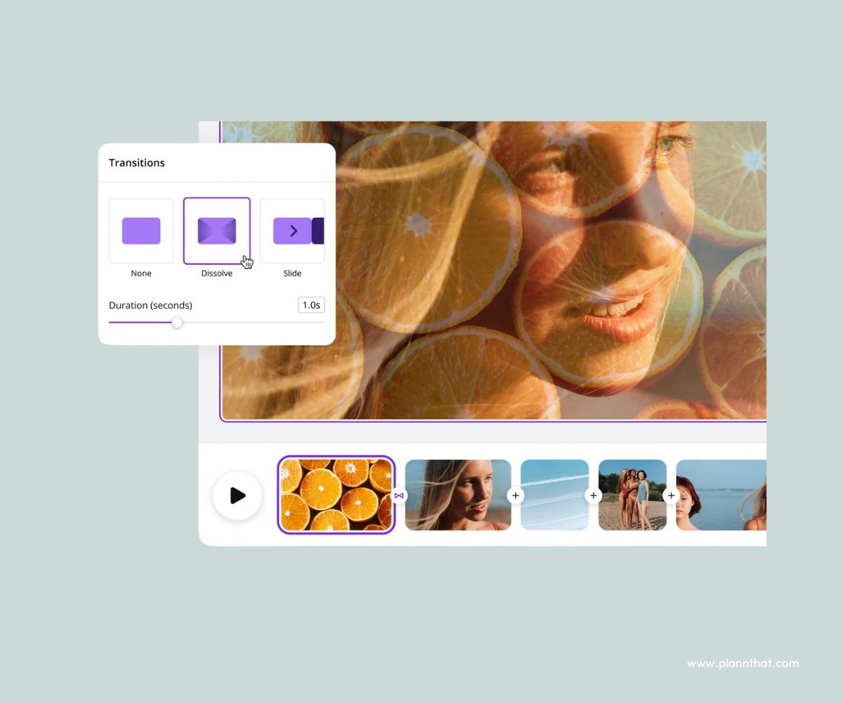 Use Canva to add transitions to Reels that are simple yet effective! 