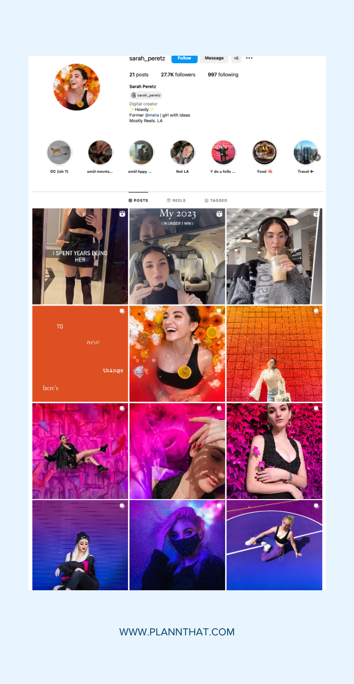 Create a rainbow effect on your Instagram photo grid