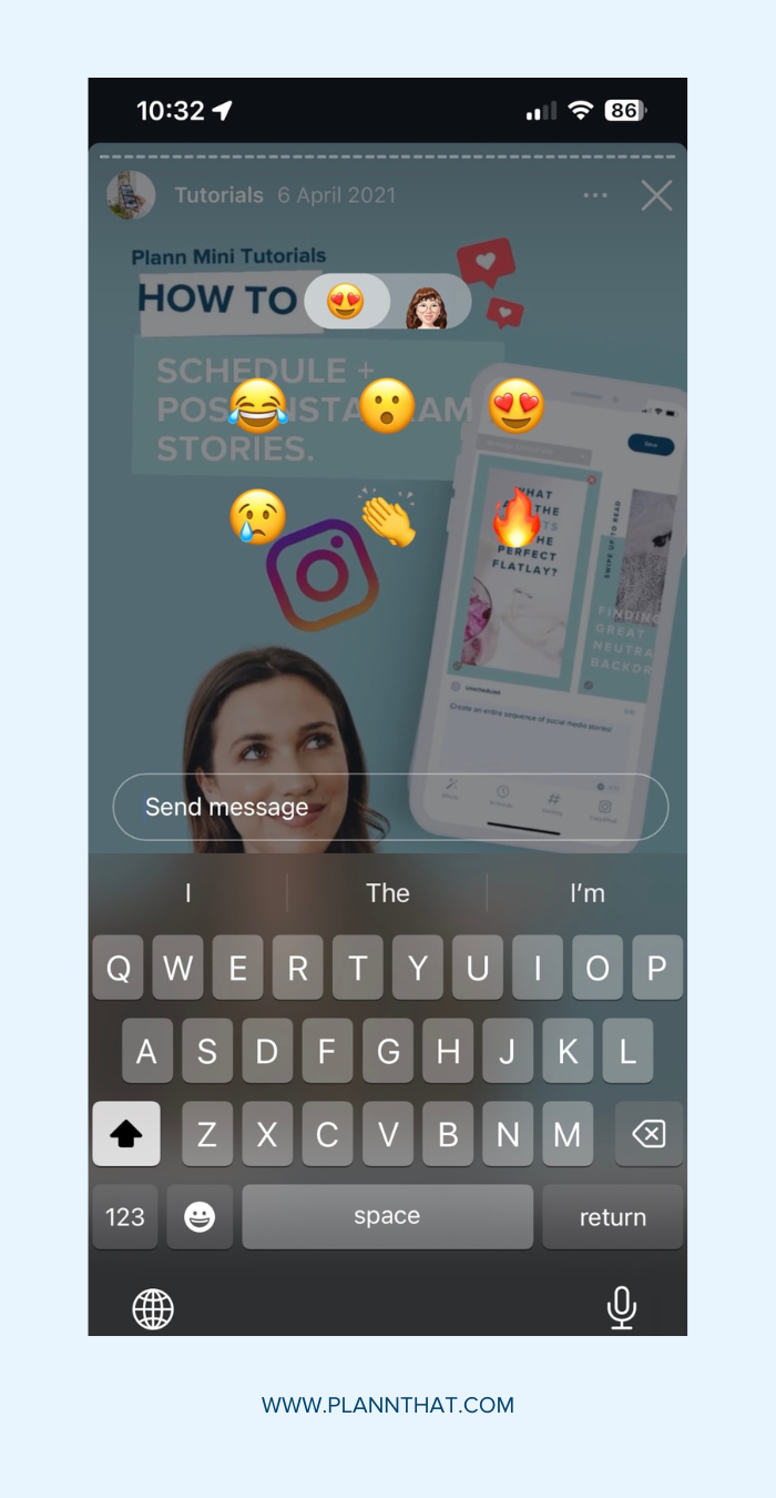 On Instagram Stoires, press and drag up to access emoji story reactions with ease.