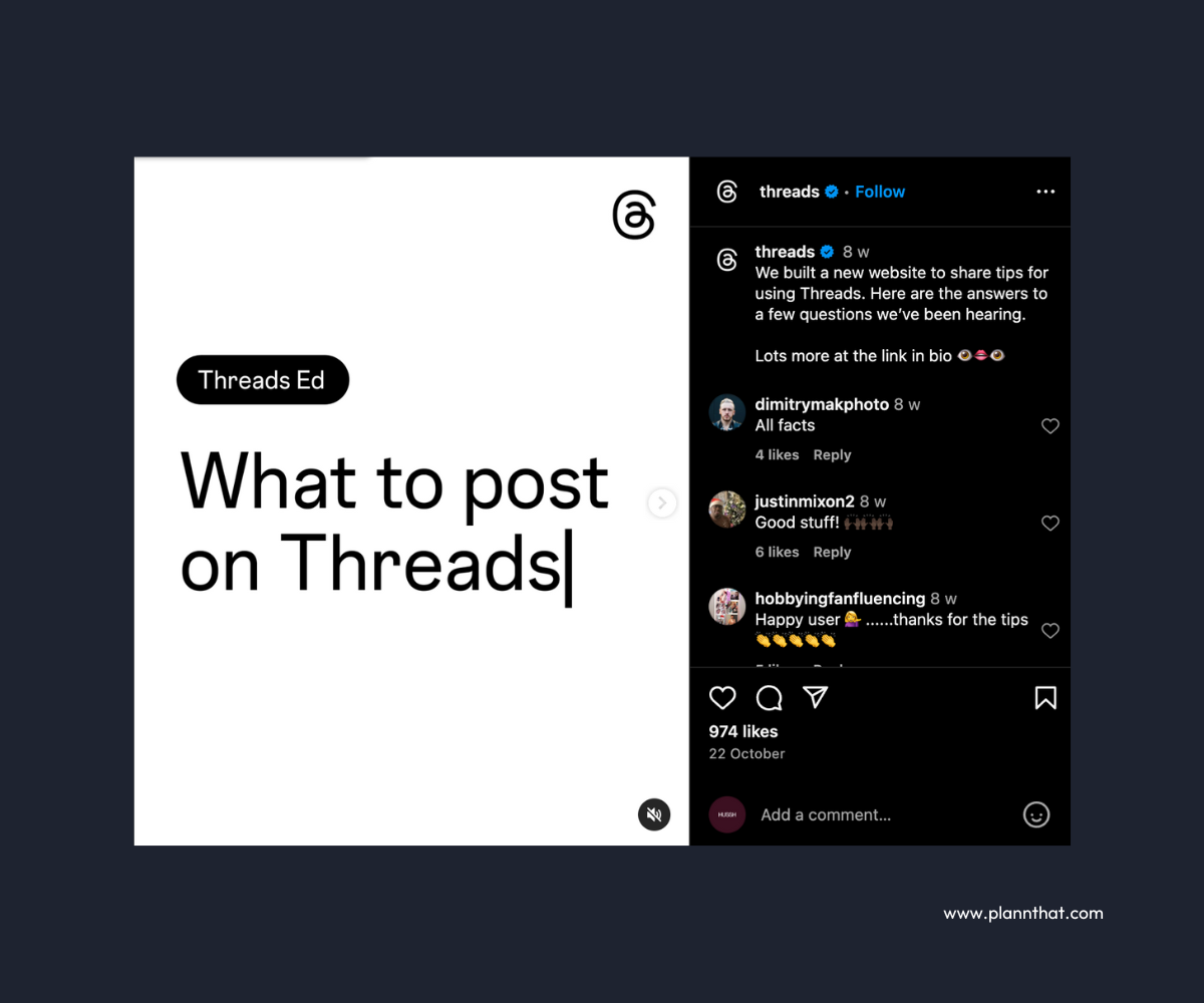 Threads screenshot post