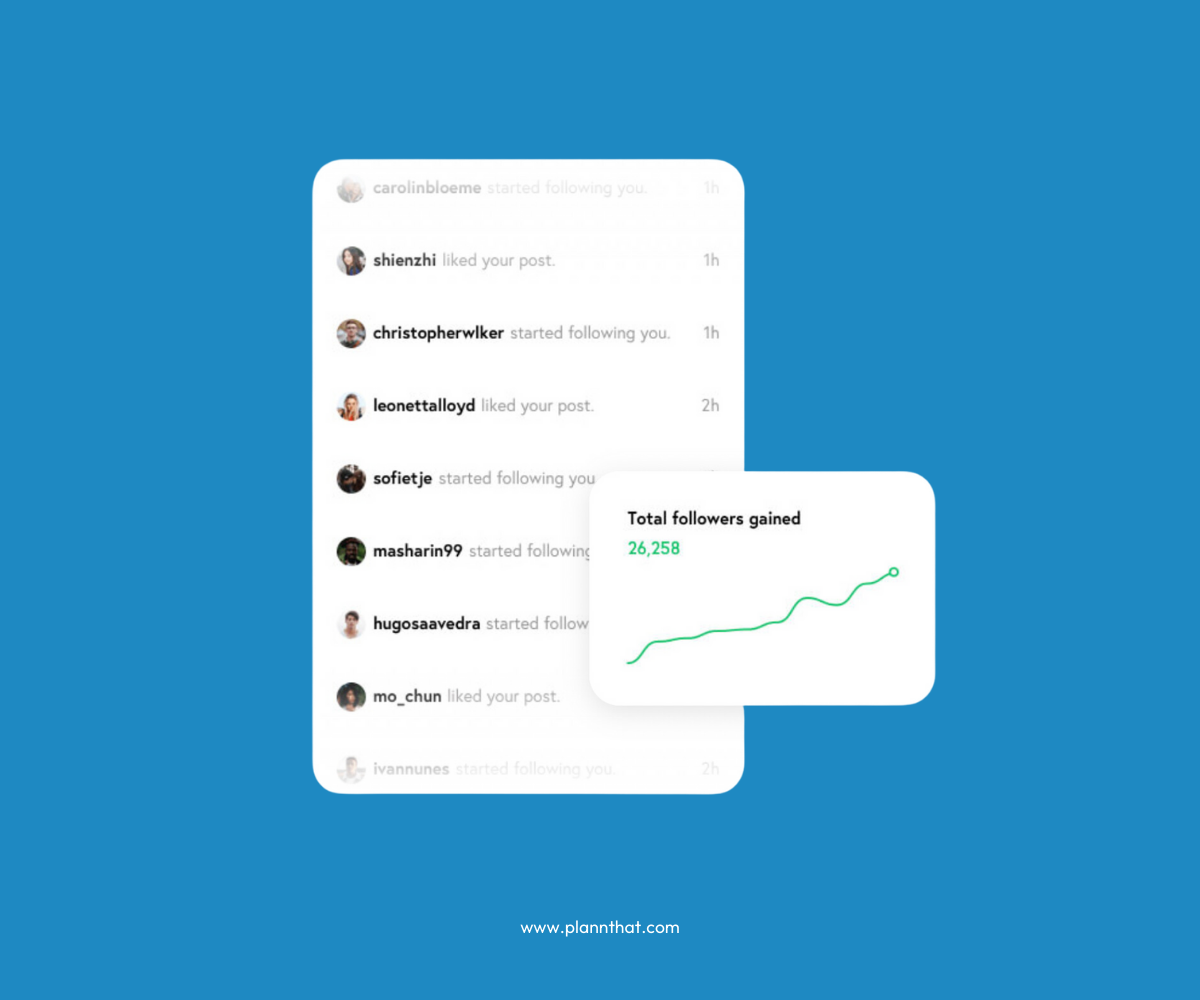 Nitreo produces new likes and followers, displayed in your Instagram notifications.